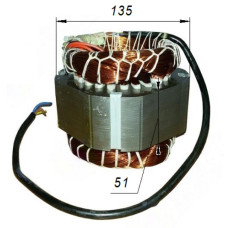 Статор компрессора Дніпро-М ПВК24-1 (D=135 х H=51)