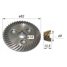 Редукторная пара (шестерни) болгарки Интерскол УШМ-180/1800
